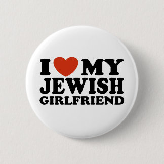 Badge Rond 5 Cm J'Aime Ma Petite Amie Juive