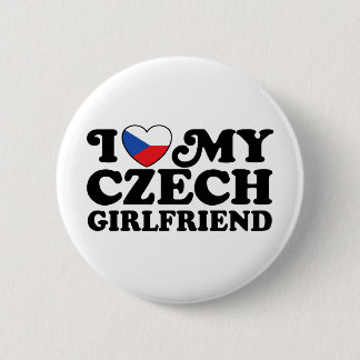 Badge Rond 5 Cm J'Aime Ma Petite amie Tchèque