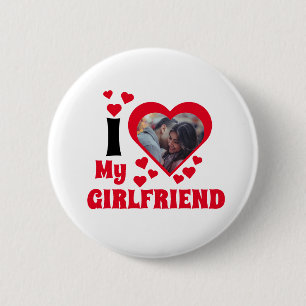 Badge Rond 5 Cm J'aime ma photo de petite amie