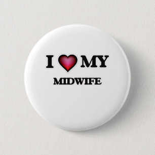 Badge Rond 5 Cm J'aime ma sage-femme
