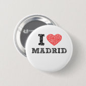 Badge Rond 5 Cm J'aime Madrid (Devant & derrière)