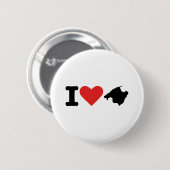 Badge Rond 5 Cm J'aime Majorca - l'Espagne (Devant & derrière)
