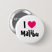 Badge Rond 5 Cm J'aime Malibu (Devant & derrière)