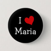 Badge Rond 5 Cm J'aime Maria (Devant)