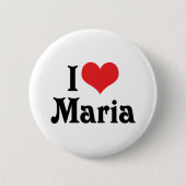 Badge Rond 5 Cm J'aime Maria (Devant)