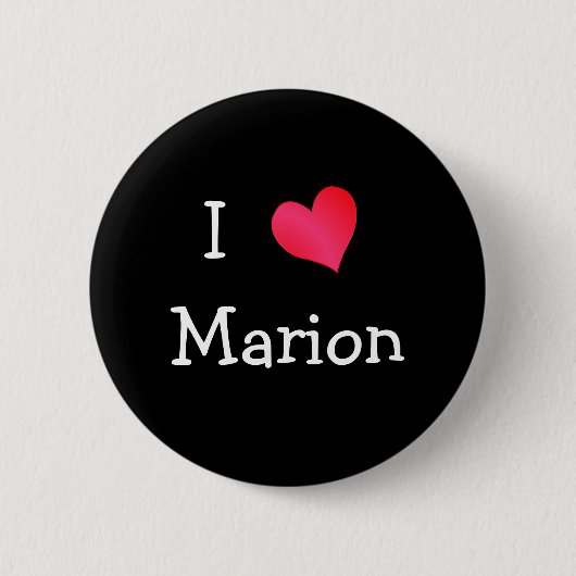 Badge Rond 5 Cm J'aime Marion (Devant)