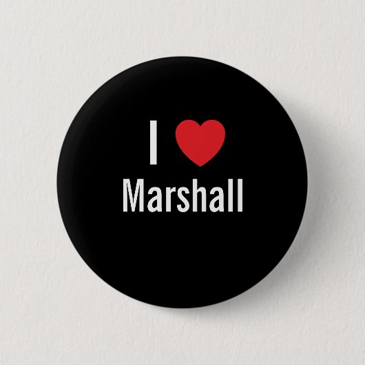 Badge Rond 5 Cm J'aime Marshall (Devant)
