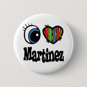 Badge Rond 5 Cm J'aime Martinez