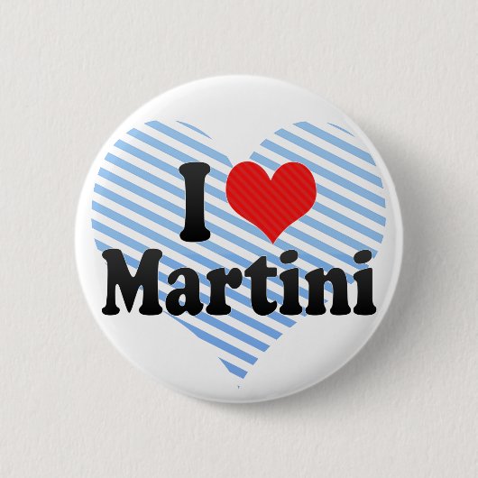 Badge Rond 5 Cm J'aime Martini (Devant)