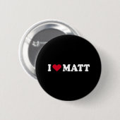 BADGE ROND 5 CM J'AIME MATT (Devant & derrière)