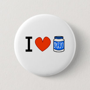 Badge Rond 5 Cm J'aime Mayo !