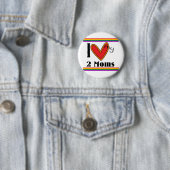 Badge Rond 5 Cm J'aime mes 2 mamans (En situation)