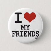 BADGE ROND 5 CM J'AIME MES AMIS (Devant)