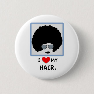 Badge Rond 5 Cm J'aime mes cheveux - Afro