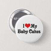 Badge Rond 5 Cm J'aime mes gâteaux de bébé (Devant & derrière)