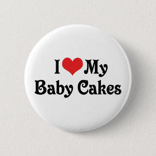 Badge Rond 5 Cm J'aime mes gâteaux de bébé