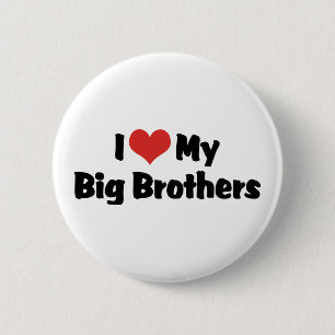 Badge Rond 5 Cm J'aime mes grands frères