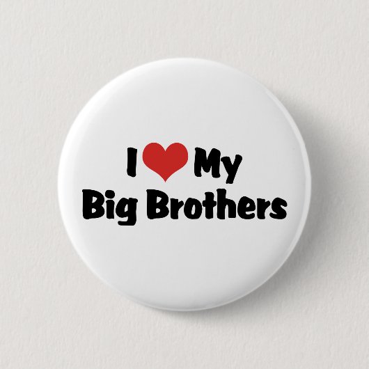 Badge Rond 5 Cm J'aime mes grands frères (Devant)