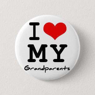 Badge Rond 5 Cm J'aime mes grands-parents