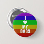 Badge Rond 5 Cm J'aime mes papas (Devant & derrière)