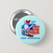 Badge Rond 5 Cm J'aime mes T-shirts et cadeaux de petit-fils (Devant & derrière)