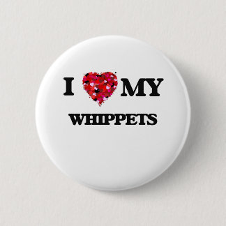Badge Rond 5 Cm J'aime mes whippets