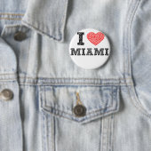 Badge Rond 5 Cm J'aime Miami (En situation)