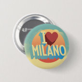 Badge Rond 5 Cm J'aime Milan (Devant & derrière)