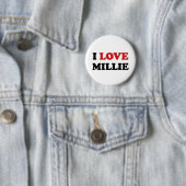Badge Rond 5 Cm J'aime Millie (En situation)