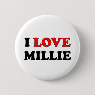 Badge Rond 5 Cm J'aime Millie