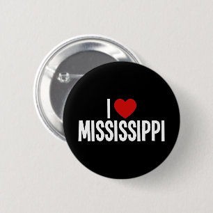 Badge Rond 5 Cm J'aime Mississippi • J'adore Mississippi Round