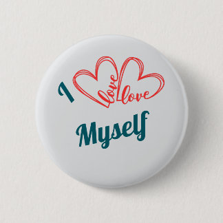 Badge Rond 5 Cm J'aime moi-même - Bouton de soins personnels
