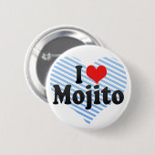 Badge Rond 5 Cm J'aime Mojito (Devant & derrière)