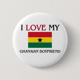 Badge Rond 5 Cm J'aime mon ami ghanéen