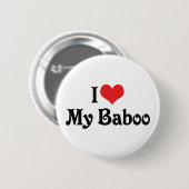 Badge Rond 5 Cm J'aime mon babouin (Devant & derrière)