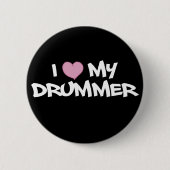 Badge Rond 5 Cm J'aime mon batteur (Devant)