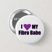 Badge Rond 5 Cm J'aime mon bébé fibro (Devant & derrière)