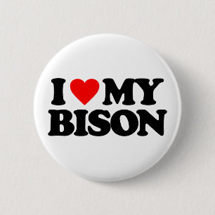 BADGE ROND 5 CM J'AIME MON BISON