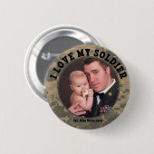 Badge Rond 5 Cm J'aime mon cadre fait sur commande de photo de (Devant & derrière)