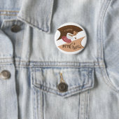 Badge Rond 5 Cm J'aime mon café Retro Java (En situation)