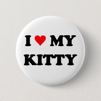 Badge Rond 5 Cm J'aime mon chaton