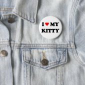 Badge Rond 5 Cm J'aime mon chaton (En situation)