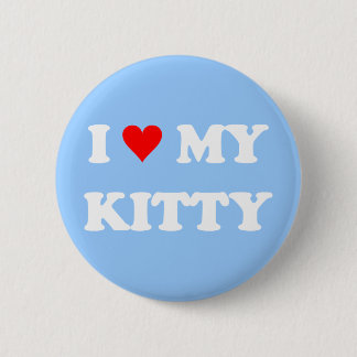 Badge Rond 5 Cm J'aime mon chaton