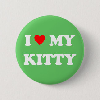 Badge Rond 5 Cm J'aime mon chaton