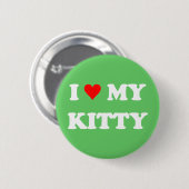 Badge Rond 5 Cm J'aime mon chaton (Devant & derrière)