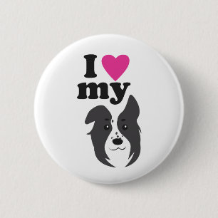 Badge Rond 5 Cm J'Aime Mon Chien !