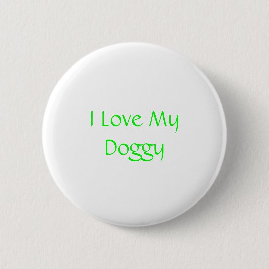 Badge Rond 5 Cm J'aime mon chienchien (Devant)