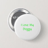 Badge Rond 5 Cm J'aime mon chienchien (Devant & derrière)