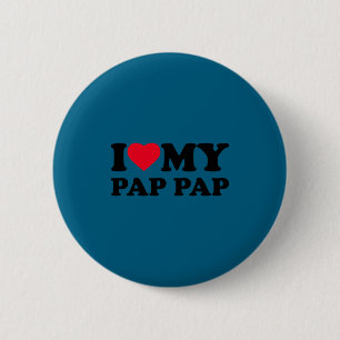 Badge Rond 5 Cm J'aime mon cœur de Pap-pap Grand-père Famille Papp