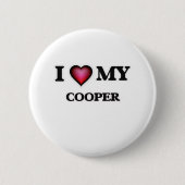 Badge Rond 5 Cm J'aime mon Cooper (Devant)